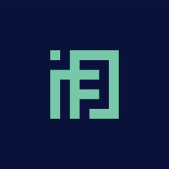 Fototapeta premium letter F alphabet logo design icon for business 