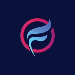 Obraz premium letter F alphabet logo design icon for business 