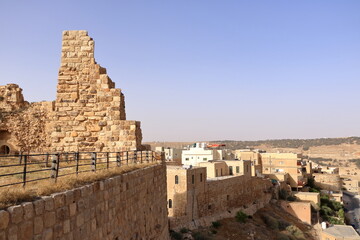 Fototapeta premium the stones of the Al Karak Kerak Castle, Jordan