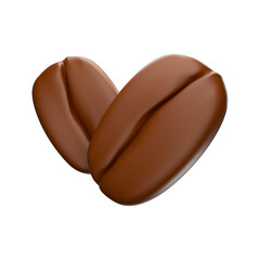 a 3D icon render coffee beans
