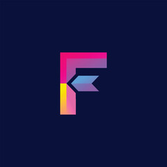 Alphabet letter icon logo F
