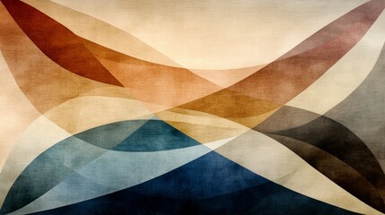 Abstract Geometric Artwork with Interlocking Shapes in Monochrome Palette Creating Depth and Dimension