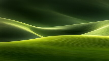 Tranquil Green Wave Landscape for Relaxation and Serenity