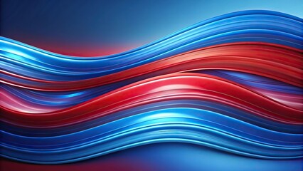 Abstract background with blue and red waves leading lines
