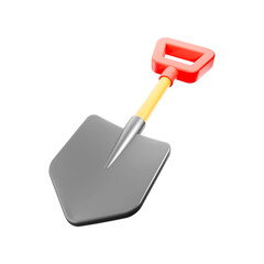 a 3D icon render shovel farm