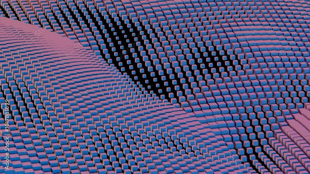 Poster abstract wavy background with blue and red gradients