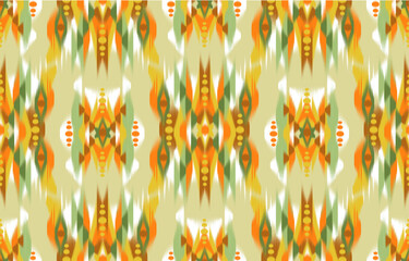 Design Textile ikat wave abstract geometric ikat, design ikat vector for background, wallpaper, carpet, wrapping, fabric, textile fashion wearing.