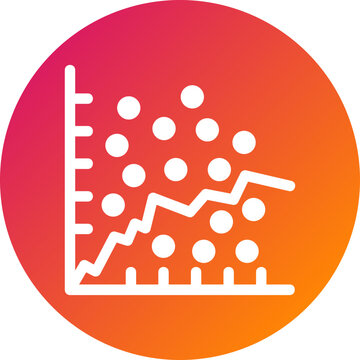 Scatter Graph Vector Icon Design