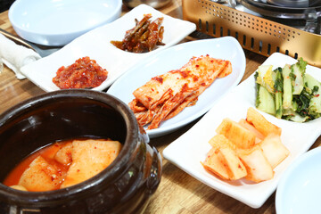 Korean Food Kimchi on a Plate