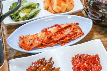 Korean Food Kimchi on a Plate