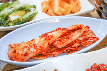 Korean Food Kimchi on a Plate