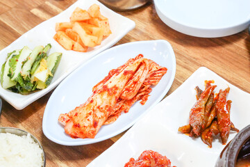 Korean Food Kimchi on a Plate