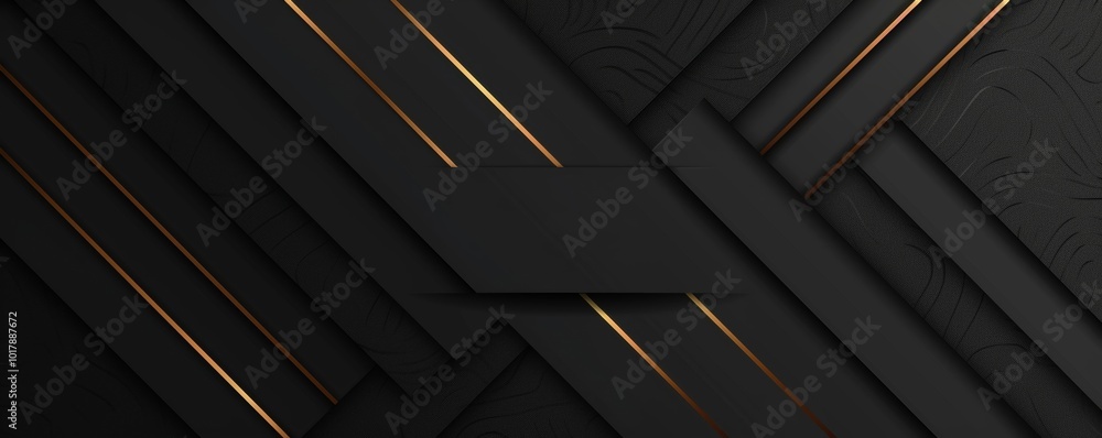 Aufkleber modern black abstract background with overlap dark paper layers. luxury black diagonal stripes with 