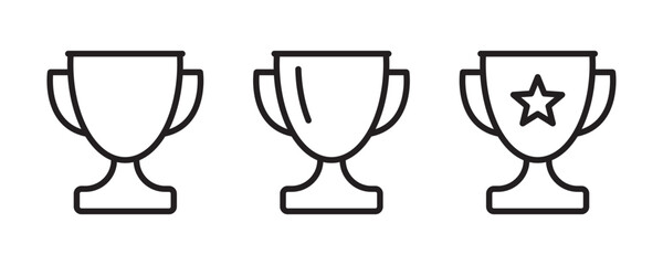 Trophy icon. Trophy cup, winner cup, victory cup icon. Reward symbol sign for web and mobile.