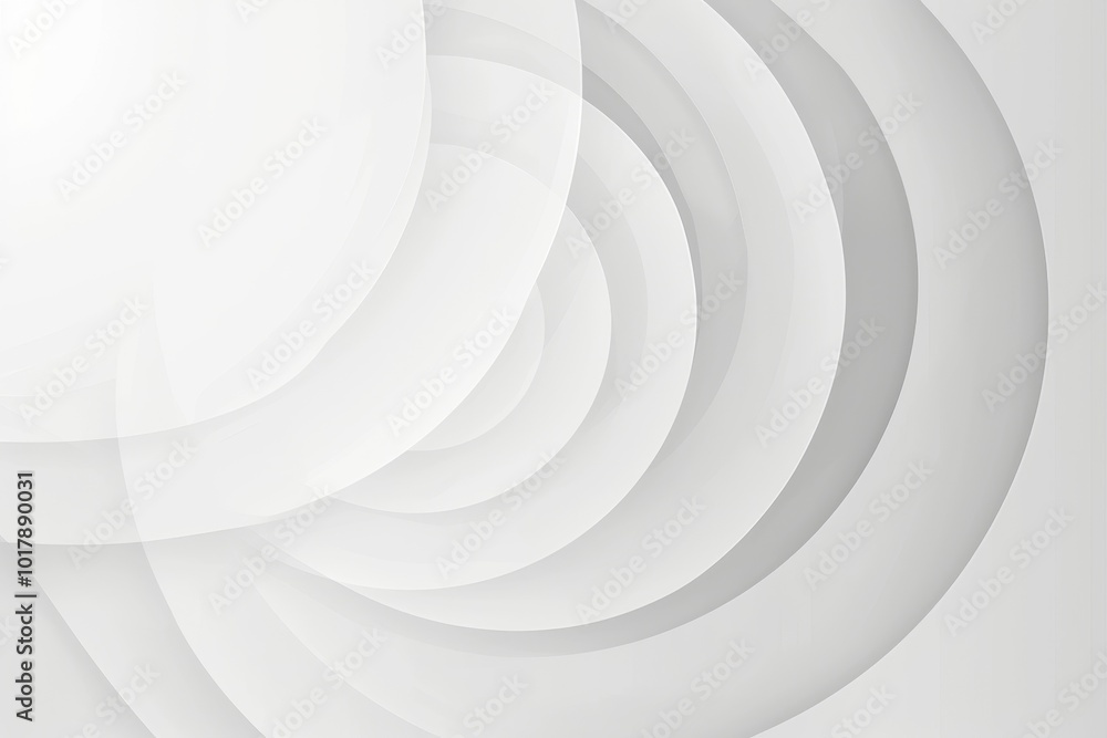 Poster abstract white and gray gradient circle background. modern simple geometric pattern creative design.