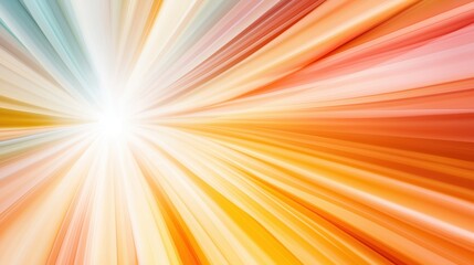 Obraz premium Abstract image featuring a radiant burst of light with colorful streaks emanating from the white center, creating a dynamic and vibrant explosion of colors.
