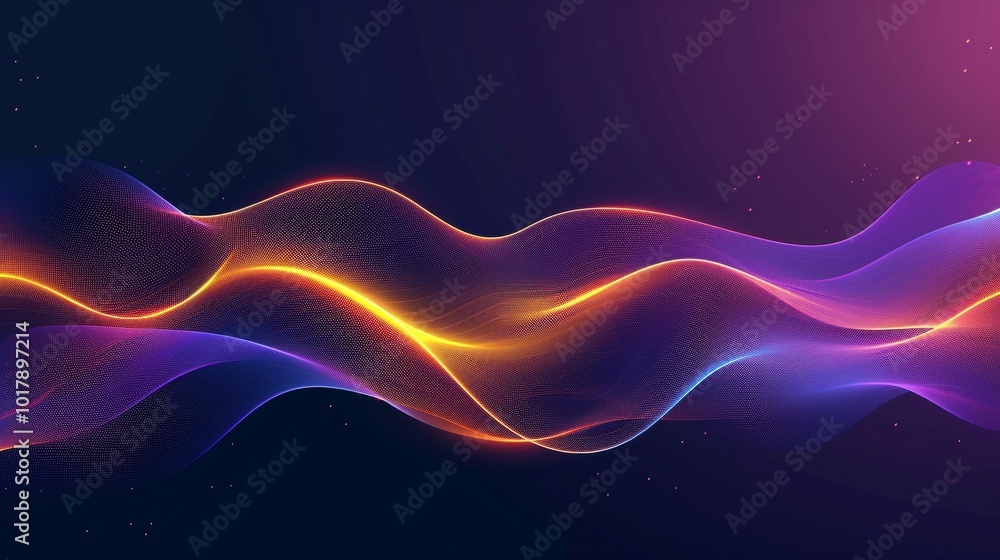 Poster abstract colorful flowing wave lines background. modern glowing moving lines design. futuristic tech