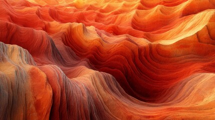 Obraz premium Stunning layered sandstone formations, beautifully carved by nature, create a breathtaking landscape in rich earthy tones, inviting a feeling of awe and wonder.