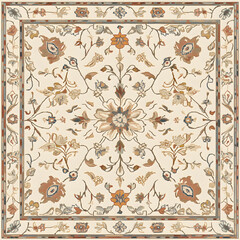 Hand-drawn 2D Doodle Tile and Carpet Patterns with White Borders – Geometric, Floral, and Abstract Designs