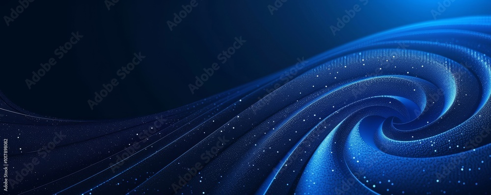 Aufkleber abstract dark blue background with shiny curve lines pattern. circular lines design element. modern 