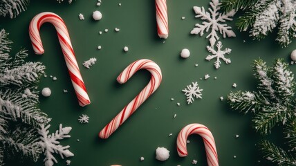 Red and white candy canes on background,Smashed candy cane for the Christmas concept,Christmas stick,Traditional xmas candy with red,green,white stripes,menu,banner holiday perfect designs card.