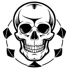 human-skull silhouette vector black