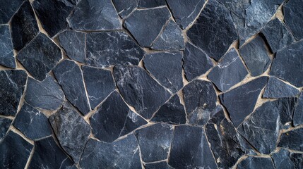 Black Slate Stone Wall Texture