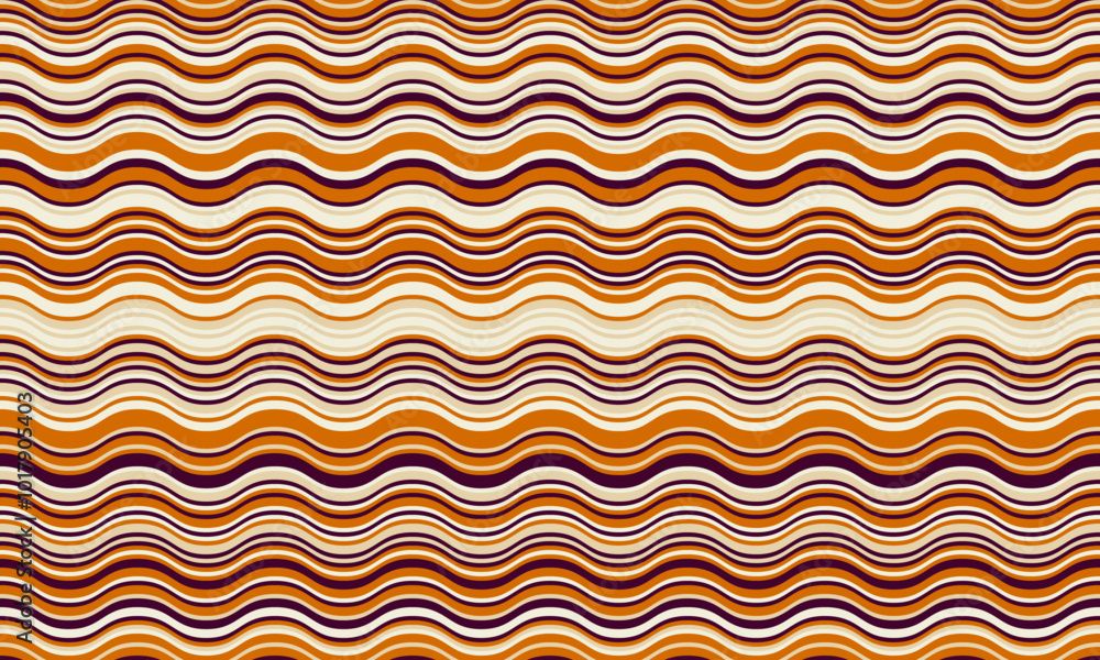 Poster abstract background with wavy stripes in vibrant colors, creating a rippled, liquid effect. smooth c