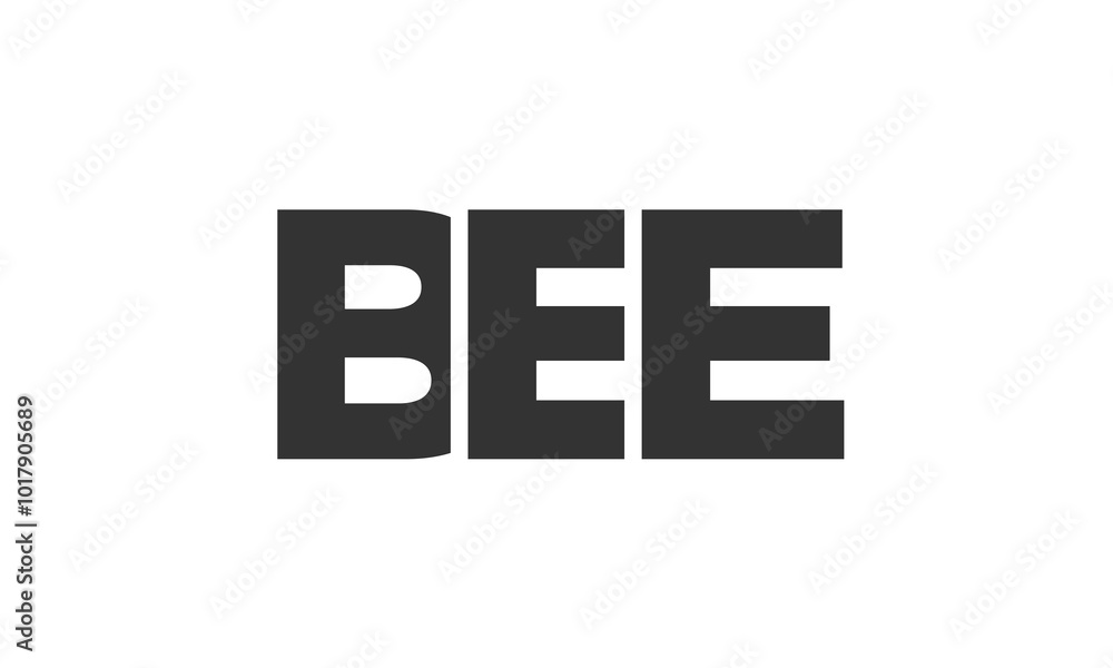 Poster bee logo design template with strong and modern bold text. initial based vector logotype featuring s