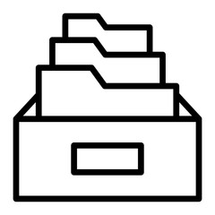Archive Vector Line Icon Design