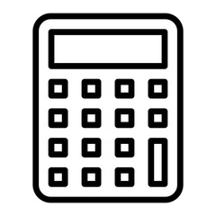 Calculator Vector Line Icon Design