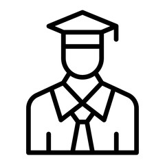 Student Vector Line Icon Design