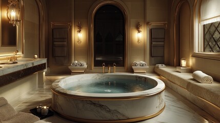 A luxury spa retreat with warm