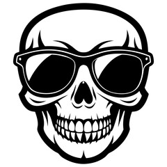 human-skull silhouette vector black