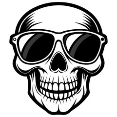 human-skull silhouette vector black