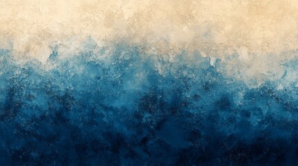 Obraz premium A textured image transitioning from deep blue to beige, offering a serene visual experience that evokes a sense of calmness and the passage of time.