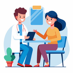 Fototapeta premium doctor and patient in consultation vector