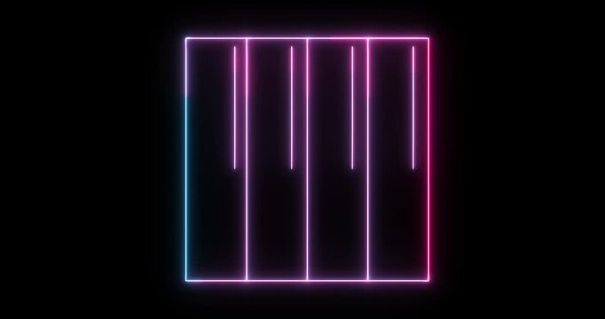 Piano Tuts Symbol Icon 4K Render