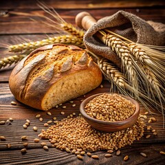 Obraz premium The Riddle of Homemade Bread: Unravel the Secrets from Seeds to a Finished Loaf in Your Kitchen 
