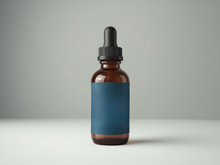 Fototapeta premium Blank Serum cosmetic oil dropper bottle mockup skincare facial fluid pipette bottle front view