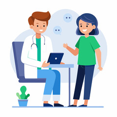 Fototapeta premium doctor and patient in consultation vector