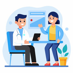 Fototapeta premium doctor and patient in consultation vector