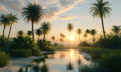 Dreamlike Landscapes and Mystical Gardens with Vibrant Flowers and Glowing Nature