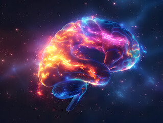 Jellyfish-like energy ball pulses with blue light in a vast, underwater space