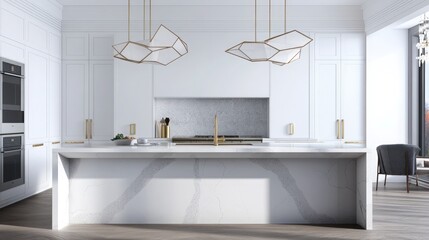 modern kitchen interior with kitchen