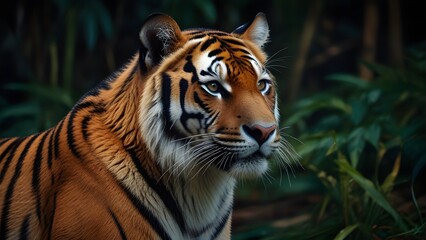 Obraz premium Wild Bengal Tiger Walking in the Forest