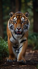 Fototapeta premium Nature's Predator: Tiger in Its Element