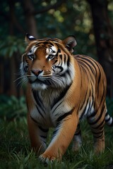 Close-Up of a Tiger in the Wilderness