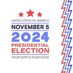2024 USA Presidential Election November 5 Voting Poster