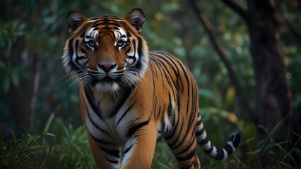 Naklejka premium Close-Up Wildlife Photography of a Tiger